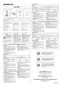 Notice HiKOKI UB18DE Lampe de poche