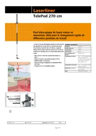 Notice Laserliner TELEPOD Trépied