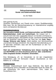 Notice Isotronic 70630 Lutte antiparasitaire