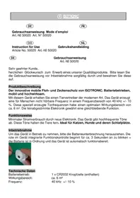 Notice Isotronic 50020 Lutte antiparasitaire