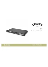 Notice Sirus MP1 Lecteur/enregistreur de cd