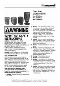 Notice HONEYWELL HZ7304U Radiateur électrique