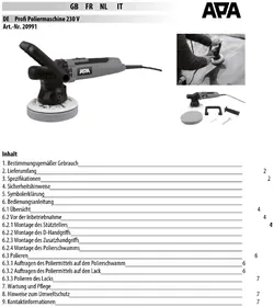 Notice APA 20991 Polisseuse