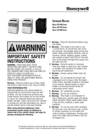 Notice HONEYWELL ENERGYSMART HZ970 Radiateur électrique