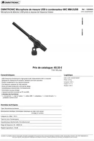 Notice Omnitronic MM2USB équipements de mesure