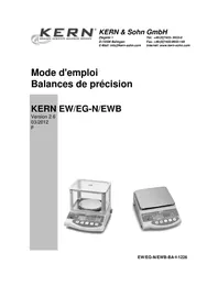 Notice Kern EG 42002NM Balances de cuisine