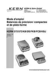 Notice Kern 57231 Balances de cuisine