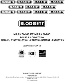 Notice Blodgett PREMIUM MARK V200 Four