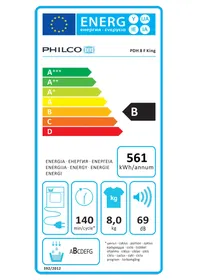 Notice Philco PDH 8 F KING Sèche-linge