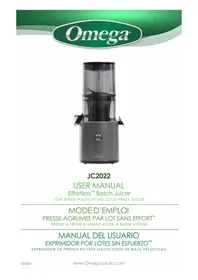 Notice OMEGA EFFORTLESS BATCH JUICER JC2022 Extracteur de jus