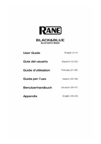 Notice Rane BLACK&BLUE Mixer