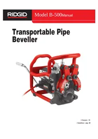 Notice RIDGID B500 Grinder