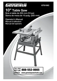 Notice Genesis GTS10SC Scie