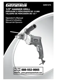 Notice Genesis GHD1275 Perceuse