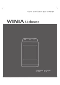 Notice WINIA DTE7421W Sèche-linge