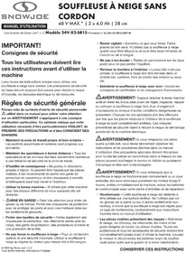 Notice Snow Joe BDLA0198 Souffleur à neige