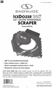 Notice Snow Joe SJBLZDTVDO2 Balai