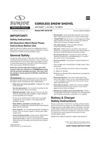 Notice Snow Joe 24VSS12XRRED Souffleur à neige