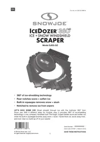 Notice Snow Joe SJBLZDTVMP2 Balai