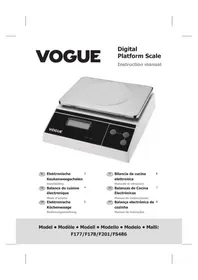 Notice Vogue F178 Balances de cuisine