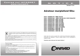 Notice Siku 150 AZTL Ventilateur