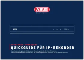Notice ABUS TVVR36801 Videobandspelare