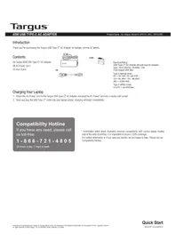 Notice TARGUS APA107BT Câble pour ordinateur et périphérique