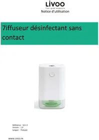 Notice LIVOO SA111 Désinfecteur automatique