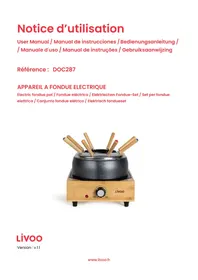 Notice LIVOO DOC287 Appareil à raclette