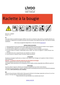 Notice LIVOO MEN397 Appareil à raclette