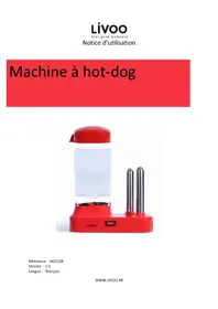 Notice LIVOO DOC238 Appareil à hotdog
