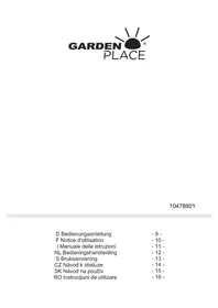 Notice Garden Place 10478921 Mobilier de jardin