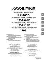 Notice ALPINE ILXF115TRA Autoradio