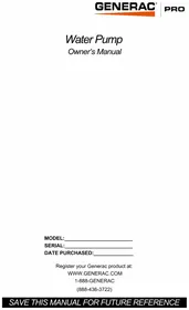 Notice Generac PRO 69191 Pompe