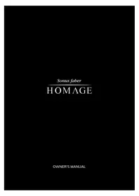 Notice Sonus Faber AMATI G5 Haut-parleur