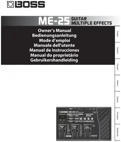 Notice BOSS ME25 Guitare