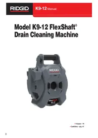 Notice RIDGID FLEXSHAFT K912 Máquina de limpieza de tuberías