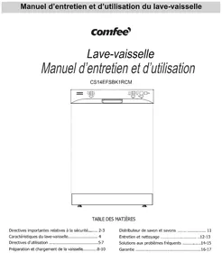 Notice COMFEE CS14EFSBK1RCM​ Autres appareil de cuisine