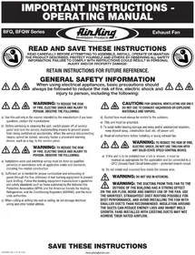 Notice Air King BFQ70W Ventilateur d'extraction