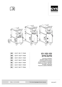 Notice GYS AUTO E2 Aparat de sudură