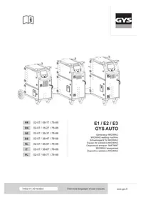 Notice GYS AUTO E3 Aparat de sudură