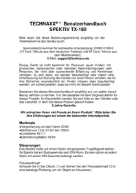 Notice TECHNAXX TX180 Ferngläser