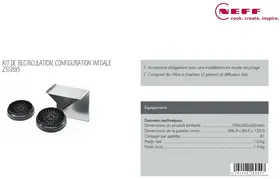 Notice NEFF Z5138X5 Accessoire pour hotte aspirante