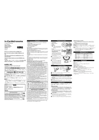 Notice KORG IE1M Métronome électronique