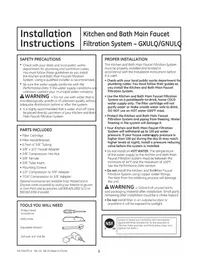 Notice GE GNULQ Filtration d'eau