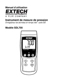Notice Extech SDL700 Station Météo