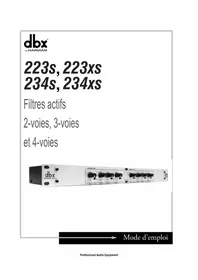 Notice DBX 234XS Équipement audio professionnel