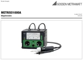 Notice Gossen Metrawatt METRISO 1000A équipements de mesure
