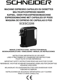 Notice SCHNEIDER SCESC2206R Machine à café