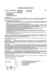 Notice IVT 18312 Régulateur solaire